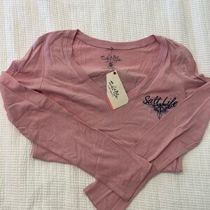 NWT Salt Life Women's Pink Long Sleeve Top